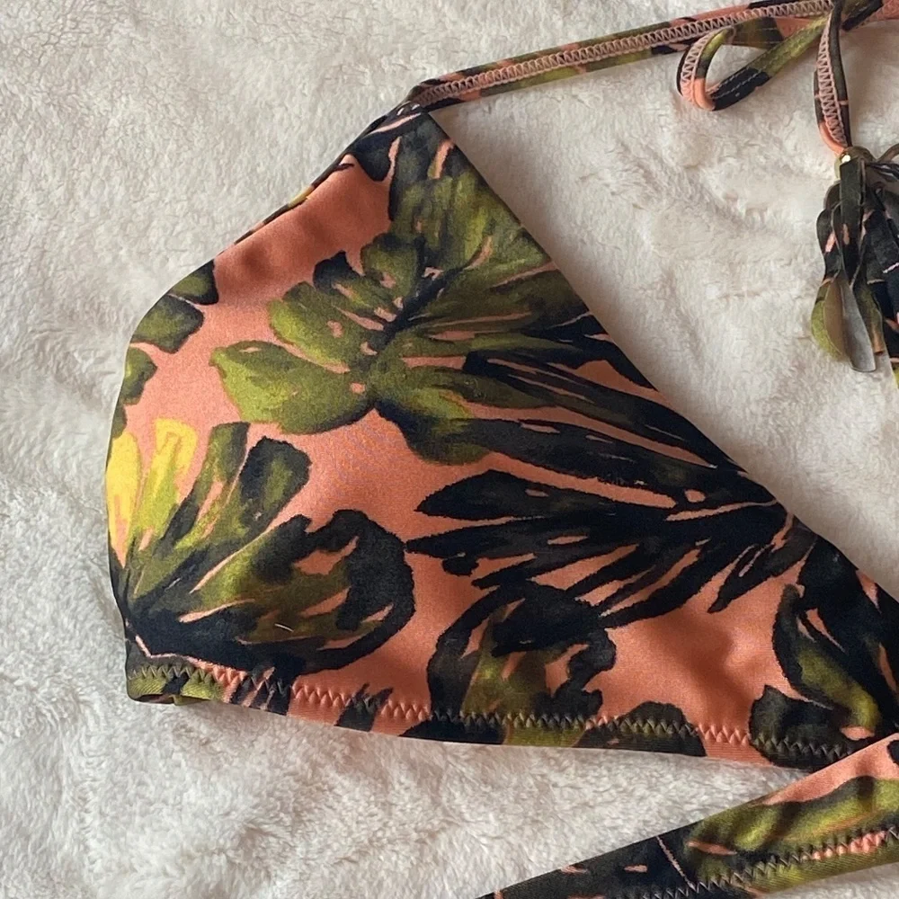 New! Abercrombie floral palm pattern bikini top 19003_3